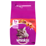 WHISKAS 1+ Pokarm Suchy Pełnoporcjowy dla Kotów z Wołowiną i Wątróbką 1.4 kg
