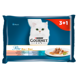 GOURMET Perle Pełnoporcjowa karma dla dorosłych kotów duet (4 x 85 g) 340 g