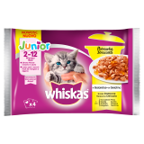 WHISKAS JUNIOR Potrawka Pokarm dla Kotów - Smaki Drobiowe w Galaretce 340 g