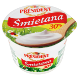 PRESIDENT Śmietana 30% 200 g