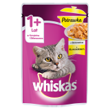WHISKAS Potrawka 1+ Pokarm dla Kotów z Kurczakiem w Galaretce- Saszetka 85 g