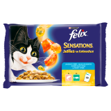 FELIX® Sensations Karma dla kotów z łososiem i łososiem morskim 4x100g 400 g