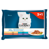 GOURMET Perle Karma dla dorosłych kotów Mini Fileciki w sosie 4 szt. 340 g