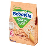 BOBOVITA Porcja Zbóż Kaszka mleczna kukurydziano-ryżowa bananowa - po 6 miesiącu 210 g