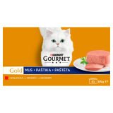 GOURMET Gold Pełnoporcjowa karma dla dorosłych kotów Mus z wołowiną 4 szt. 340 g