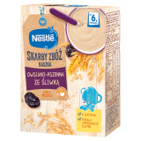 NESTLÉ Skarby Zbóż Kaszka owsiano-pszenna ze śliwką dla niemowląt po 6 miesiącu 250 g