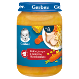 GERBER OBIADEK Bukiet jarzyn z ciel�ęciną i kluseczkami dla niemowląt po 8 miesiącu 190 g