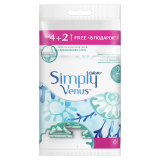 GILLETTE Simply Venus 3 Maszynki jednorazowe do golenia dla kobiet 6 szt. 1 szt