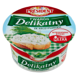 PRESIDENT Twaróg delikatny ze szczypiorkiem 150 g