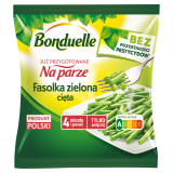 BONDUELLE Przygotowane na parze Fasolka szparagowa zielona cięta mrożona 400 g
