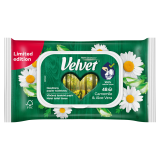 VELVET Naturalnie Pielęgnujący Nawilżany Papier toaletowy Rumianek&Aloes 48 szt. 1 szt