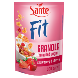 SANTE FIT Granola truskawka i wiśnia bez dodatku cukru 300 g