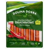 DOLINA DOBRA Kiełbaski pikantne 100% mięsa bez konserwantów 250 g