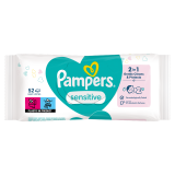 PAMPERS Sensitive Chusteczki nawilżane dla niemowląt 52 szt. 1 szt