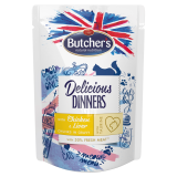 BUTCHER'S Classic Karma dla kotów kawałki w sosie z kurczakiem i wątróbką 100 g