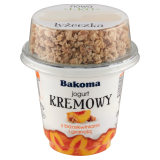 BAKOMA Jogurt kremowy z brzoskwiniami i granolą 230 g