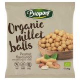 BIOPONT Chrupki jaglane z orzeszkami ziemnymi bezglutenowe BIO 75 g