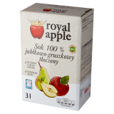 ROYAL APPLE Sok 100% jabłkowo - gruszkowy tłoczony 3 l