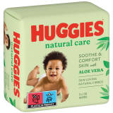 HUGGIES Natural Care Chusteczki nawilżane 2+1 (3 x 56 szt.) 1 szt