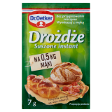 DR. OETKER Drożdże suszone instant (na 0,5 kg mąki) 7 g