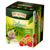 BIG-ACTIVE Herbata zielona z maliną i marakują 20 torebek (saszetki) 34 g