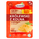 MLEKPOL Ser żółty Królewski z Kolna (plastry) 400 g