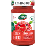 ŁOWICZ Dżem 100% z owoców extra gładki truskawka z acerolą 225 g