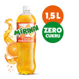 MIRINDA ZERO CUKRU Napój gazowany o smaku pomarańczowym bez cukru 1.5 l