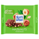 RITTER SPORT Czekolada mleczna z kawałkami prażonych orzechów laskowych 100 g