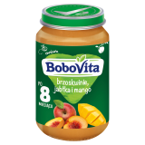 BOBOVITA Owoce Jabłka, mango, melon i brzoskwinie - po 8 miesiącu 190 g