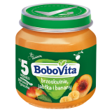 BOBOVITA Deserek Jabłka i banany z brzoskwiniami - po 5 miesiącu 125 g