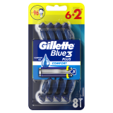 GILLETTE Blue 3 Maszynki jednorazowe do golenia 6+2 szt. 1 szt