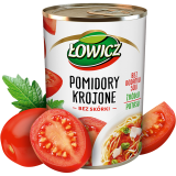 ŁOWICZ Pomidory krojone bez skórki 400 g