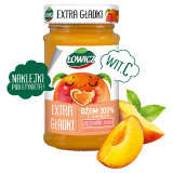 ŁOWICZ Dżem 100% z owoców extra gładki brzoskwinia 225 g