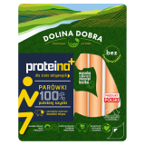 DOLINA DOBRA Parówki Proteina+ 100% mięsa bez konserwantów 200 g