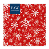 PAW DECOR COLLECTION Serwetki z bibuły 3-warstwowej Christmas Snowflakes light red 1 szt