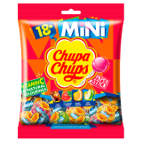 CHUPA CHUPS Lizaki wielosmakowe o smaku truskawkowym, jabłkowym, pomarańczowym i coli z wit C. 18 szt. 108 g