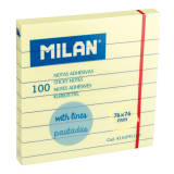 MILAN Karteczki samoprzylepne żółte w linię 76x76mm 100 kartek 1 szt
