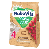 BOBOVITA Porcja Zbóż Kaszka mleczna o smaku malinowym po 4 miesiącu 210 g