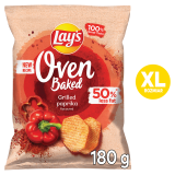 LAY'S Oven Baked Pieczone formowane chipsy ziemniaczane o smaku grillowanej papryki. 180 g