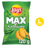 LAY'S MAX Chipsy ziemniaczane karbowane o smaku zielonej cebulki 120 g