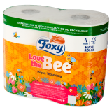 FOXY Love the Bee Papier toaletowy 2-warstwowy 4 rolki 1 szt