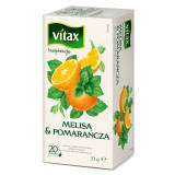 VITAX Inspiracje Herbata owocowo-ziołowa o smaku melisy i pomarańczy 20 torebek ex. 33 g