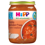 HIPP BIO od pokoleń Zupka pomidorowa z ryżem i indykiem po 12 miesiącu 250 g