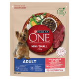 PURINA ONE Mini Adult Karma dla psów bogata w wołowinę z ryżem 800 g