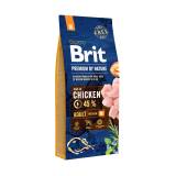 BRIT Premium By Nature Suchy pokarm dla dorosłych psów średnich ras z kurczakiem 15 kg
