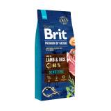 BRIT Premium By Nature Suchy pokarm dla psów wszystkich ras z wrażliwym układem pokarmowym z jagnięciną i ryżem 15 kg