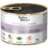 DOLINA NOTECI Premium Mokry pokarm dla psów małych ras z królikiem fasolką i ryżem puszka 185 g