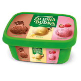 ZIELONA BUDKA Lody Wanilia Czekolada Truskawka 1 l