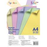 GIMBOO Papier kolorowy A4 100 arkuszy 80gsm 5 kolorów pastelowych 1 szt